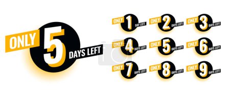 number of day left to go promo template for business or website vector