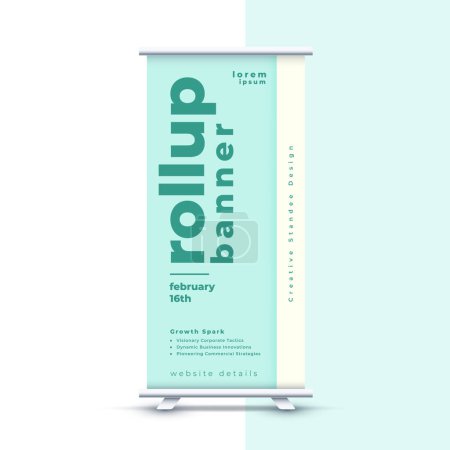 vertical rollup standee cover template for corporate marketing vector
