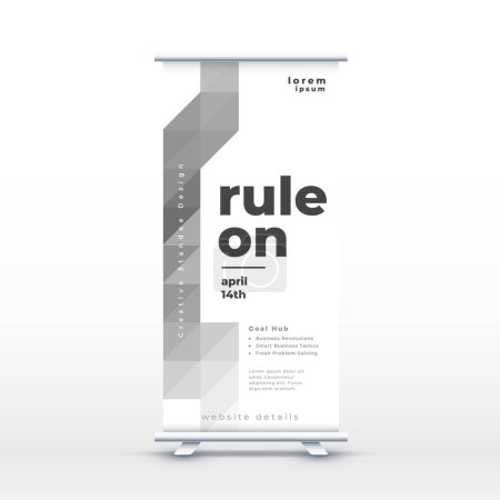 modern vertical roll up standee cover template for business promotion vector