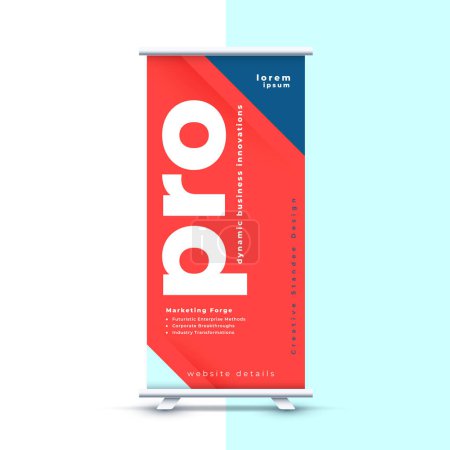 outdoor rollup standee cover layout for corporate promotion vector
