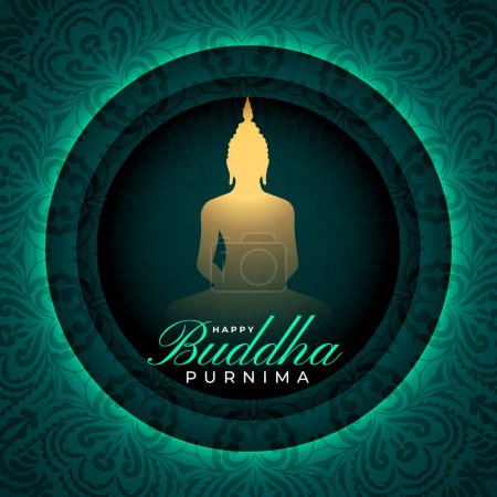 hindu cultural buddha purnima wishes background design vector