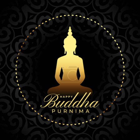 indian cultural buddha or guru purnima event background vector