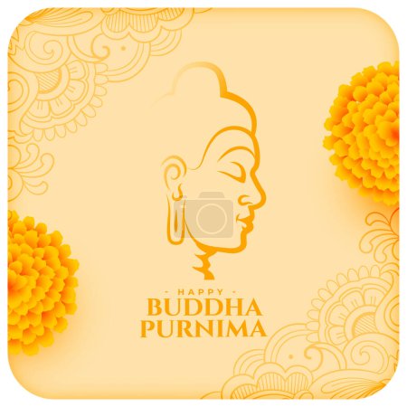beautiful buddha purnima or vesak day festive background vector
