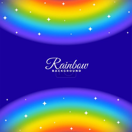 decorative natural rainbow spectrum background with star design vector