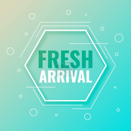 Illustration for Latest and fresh arrival template for retail store vector - Royalty Free Image