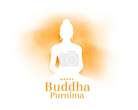 indischer festlicher Buddha Purnima Eve Hintergrund im Papercut-Stil Vektor