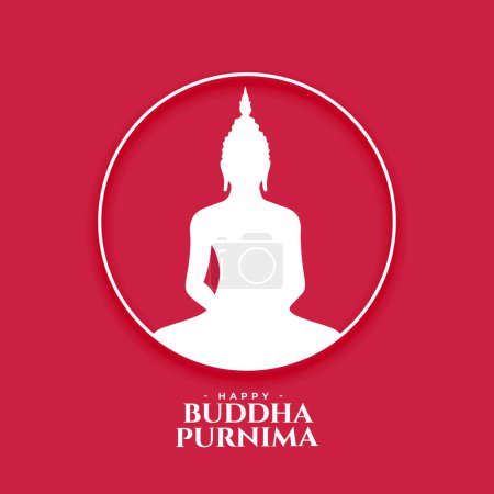glücklich Buddha purnima oder vesak day kulturellen Hintergrund Design-Vektor