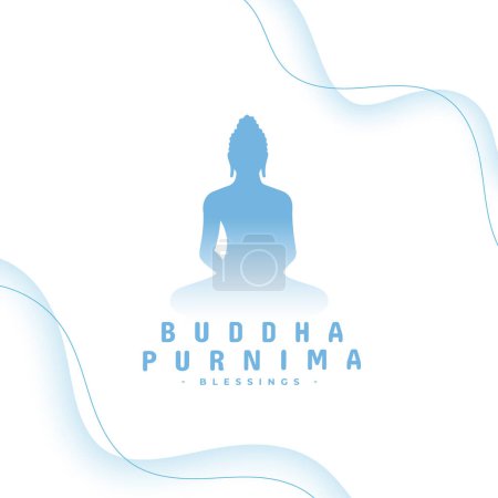 elegant happy buddha or guru purnima eve background vector