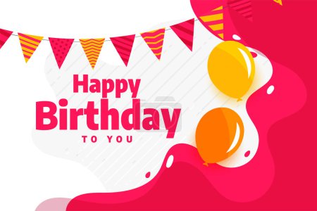decorative happy birthday event background for kids special day vector