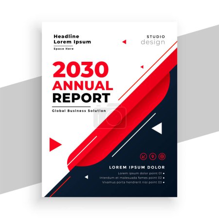 stylish business annual report layout a company catalog vector