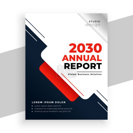 corporate annual report flyer for yearly magazine cover vector