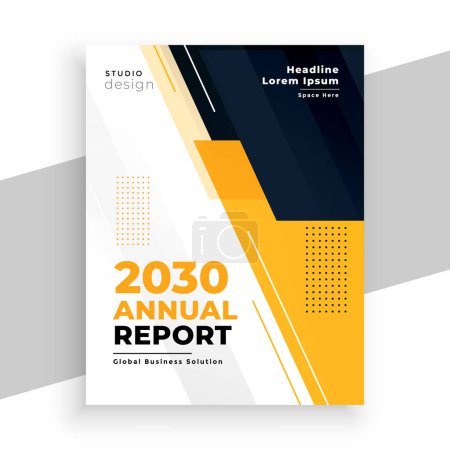 modern business annual report template for form information vector 