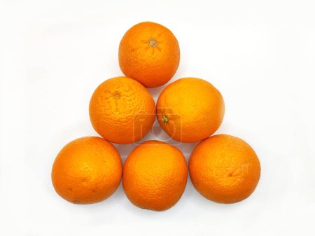Photo for Set of Orange Fruits on White Background. Food Photo. - Royalty Free Image