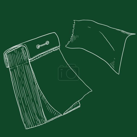 Ilustración de Bosquejo de tiza en blanco Tear-off Calendar Vector ilustración dibujada a mano - Imagen libre de derechos