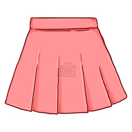 Illustration for Vector Cartoon Women Pink Short Skirt - Royalty Free Image