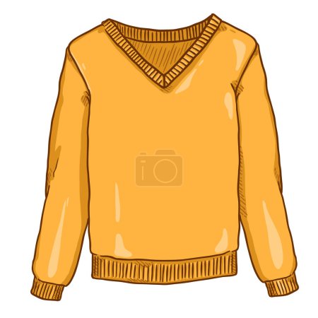 Illustration for Vector Cartoon Yellow Pullover Illustration - Royalty Free Image