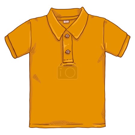 Vector Cartoon Yellow Polo Shirt