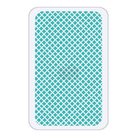 Illustration for Vector Single Backdrop of Playing Card with Turquoise Geometric Ornament - Royalty Free Image