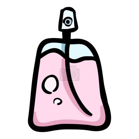 Illustration for Toilet Water Vial - Single Isolated Doodle Icon - Royalty Free Image
