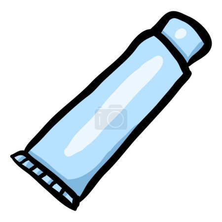 Ilustración de Tubo azul - Único icono de Doodle aislado - Imagen libre de derechos