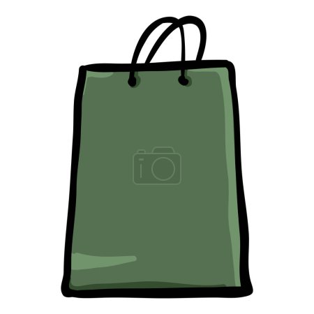 Illustration for Vector Shopping Bag Doodle Icon - Royalty Free Image