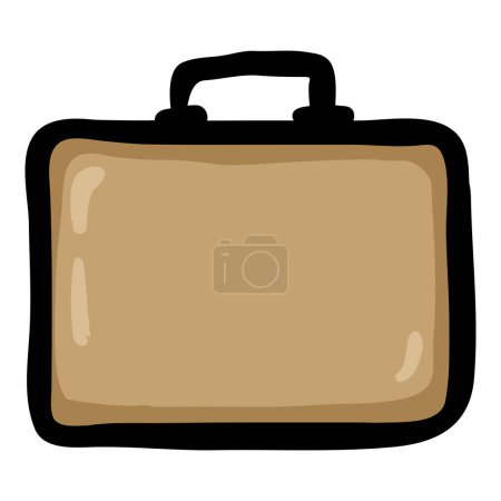 Illustration for Vector Suitcase Single Doodle Icon - Royalty Free Image
