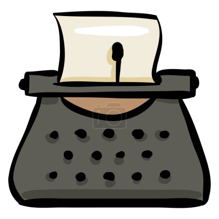 Illustration for Typewriter Vector Color Doodle Icon - Royalty Free Image