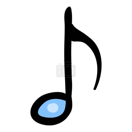 Téléchargez les illustrations : Note musicale Icône de caniche vectorielle - en licence libre de droit