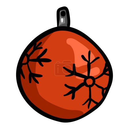 Illustration for Christmas Ball - Hand Drawn Doodle Icon - Royalty Free Image