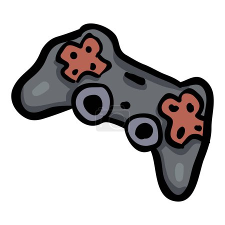 Illustration for Gamepad - Hand Drawn Doodle Icon - Royalty Free Image