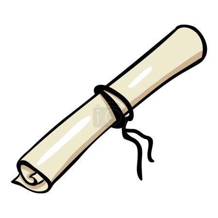 Illustration for Scroll - Hand Drawn Doodle Icon - Royalty Free Image