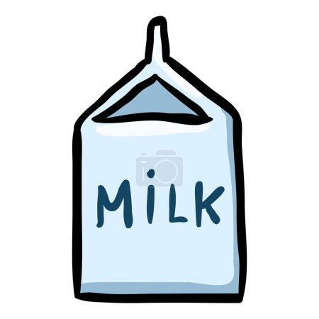 Téléchargez les illustrations : Boîte à lait - Icône de caniche dessinée à la main - en licence libre de droit