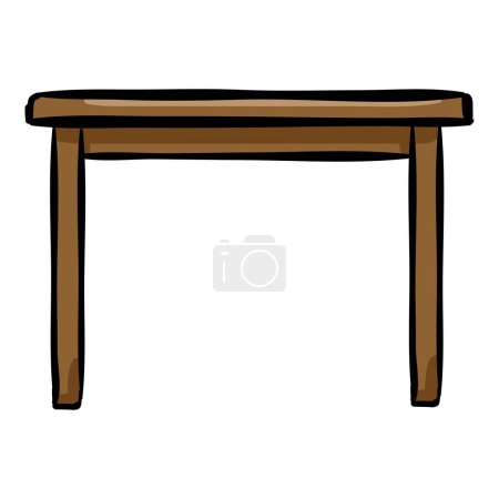 Illustration for Table - Hand Drawn Doodle Icon - Royalty Free Image