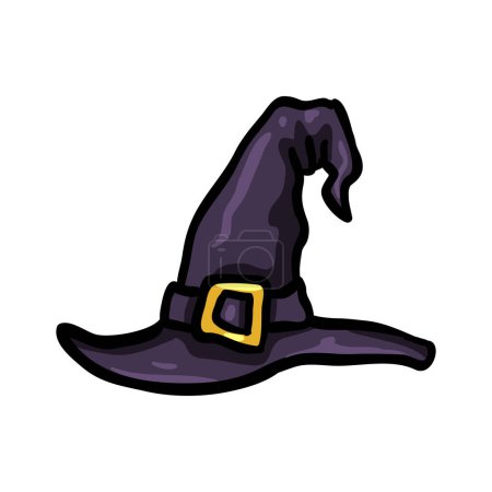 Hexenhut - ein einziges Halloween-Doodle-Symbol