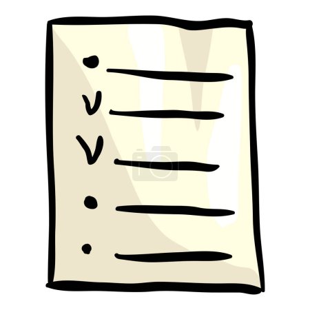 Illustration for To do List Hand Drawn Doodle Icon - Royalty Free Image
