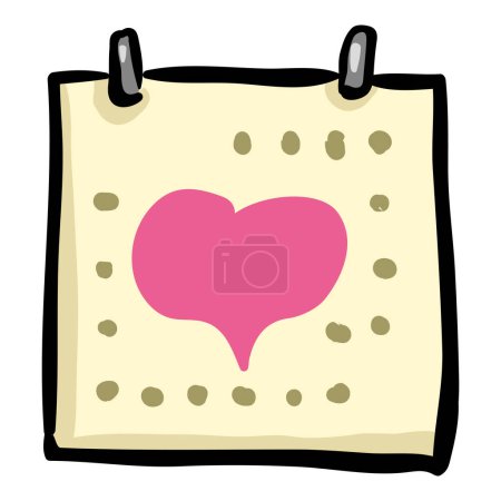 Téléchargez les illustrations : Calendrier avec date de mariage - Icône de caniche dessinée à la main - en licence libre de droit