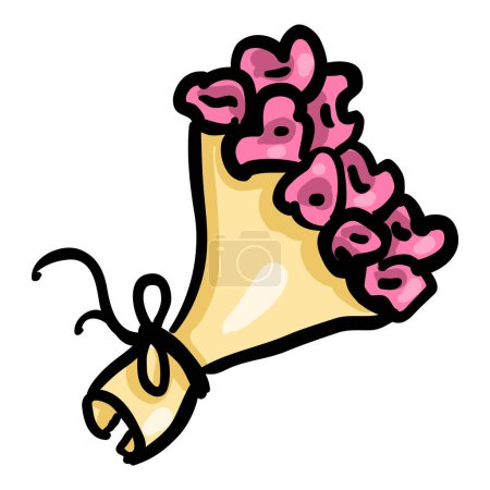 Bouquet of Flowers - Hand Drawn Doodle Icon