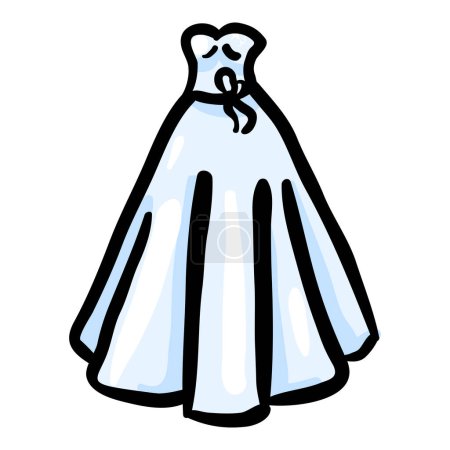Illustration for Wedding Dress - Hand Drawn Doodle Icon - Royalty Free Image