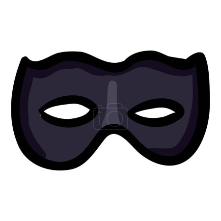 Schwarze Maske - Handgezeichnetes Doodle-Icon