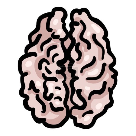 Illustration for Human Brain - Hand Drawn Doodle Icon - Royalty Free Image