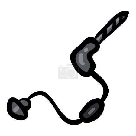 Illustration for Hand Drill Color Doodle Icon - Royalty Free Image