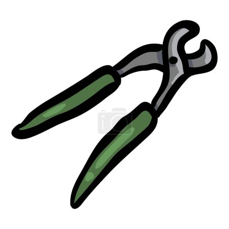 Illustration for Wire Cutters Hand Drawn Doodle Icon - Royalty Free Image