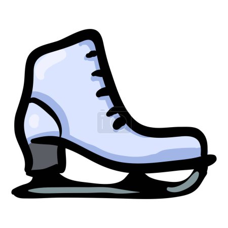 Téléchargez les illustrations : Ice Skates Hand Drawn Doodle Icon - en licence libre de droit