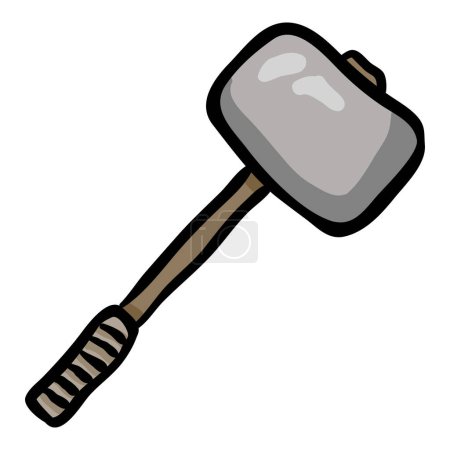 Illustration for Hammer Hand Drawn Doodle Icon - Royalty Free Image