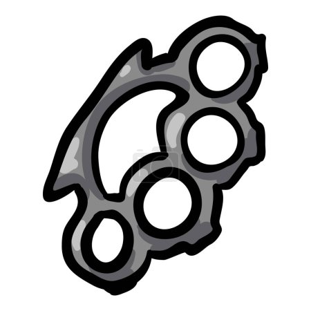 Brass Knuckles Hand Drawn Doodle Icon