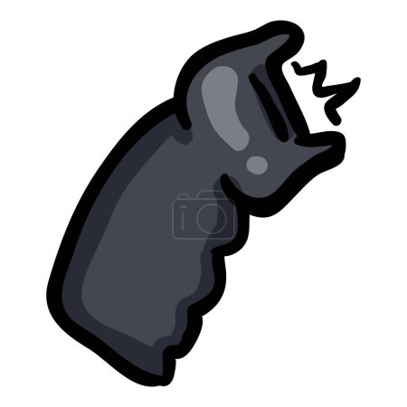 Ilustración de Aturdir pistola dibujado a mano Doodle icono - Imagen libre de derechos