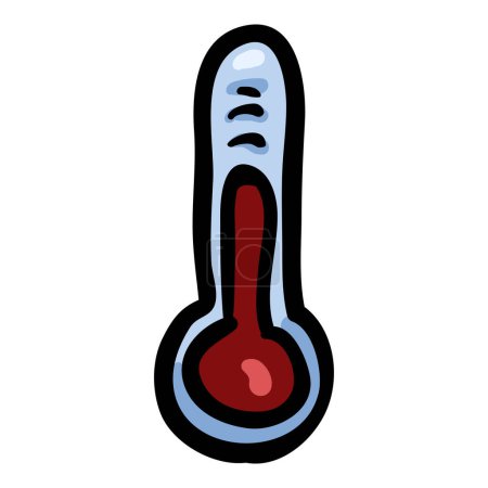 Handgezeichnetes Thermometer-Doodle-Symbol