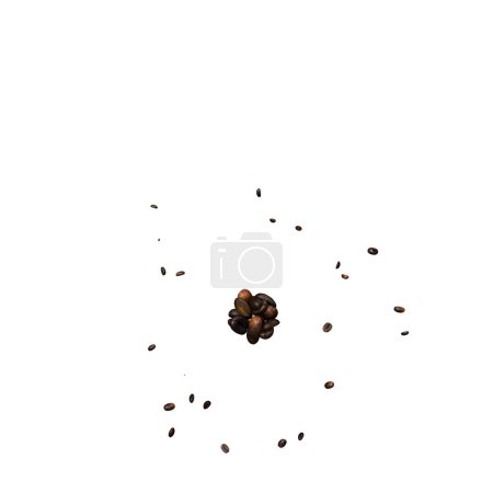 Photo for Coffee text typeface out of coffee beans isolated the character full stop. - Royalty Free Image