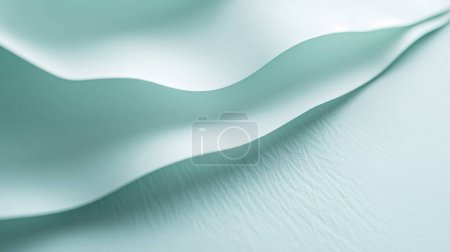 Foto de Suave aguamarina olas de papel creando patrones abstractos serenos. - Imagen libre de derechos