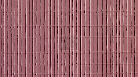 Texturierte rosa Oberfläche mit sich wiederholendem, geriffeltem Muster, das an ein Wellmaterial erinnert.
